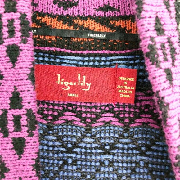 TIGERLILY Luna Graphite Cotton blend Cardi Cardigan RRP$299 - Picture 11 of 13